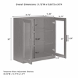 Crosley Furniture Essen Stackable Glass Door Kitchen Pantry Storage in Black