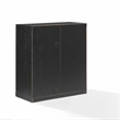 Crosley Furniture Essen Stackable Glass Door Kitchen Pantry Storage in Black