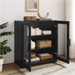 Crosley Furniture Essen Stackable Glass Door Kitchen Pantry Storage in Black