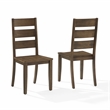 Crosley Furniture Joanna 2Pc Ladder-Back Dining Chair Set in Dark Oak