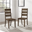 Crosley Furniture Joanna 2Pc Ladder-Back Dining Chair Set in Dark Oak