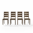Crosley Furniture Joanna 4-Piece Ladder-Back Dining Chair Set in Dark Oak