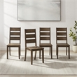 Crosley Furniture Joanna 4-Piece Ladder-Back Dining Chair Set in Dark Oak