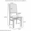Crosley Furniture Joanna 4-Piece Back Dining Chair Set in Dark Oak/Creme