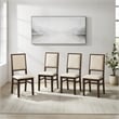 Crosley Furniture Joanna 4-Piece Back Dining Chair Set in Dark Oak/Creme