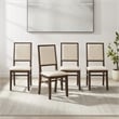 Crosley Furniture Joanna 4-Piece Back Dining Chair Set in Dark Oak/Creme