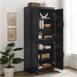 Crosley Furniture Essen Kitchen Pantry Storage Cabinet in Black