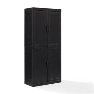 Crosley Furniture Essen Kitchen Pantry Storage Cabinet in Black