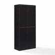 Crosley Furniture Essen Glass Door Kitchen Pantry Storage Cabinet in Black