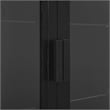 Crosley Furniture Essen Pantry Storage Cabinet With Glass Door Hutch in Black
