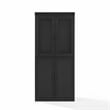 Crosley Furniture Essen Pantry Storage Cabinet With Glass Door Hutch in Black