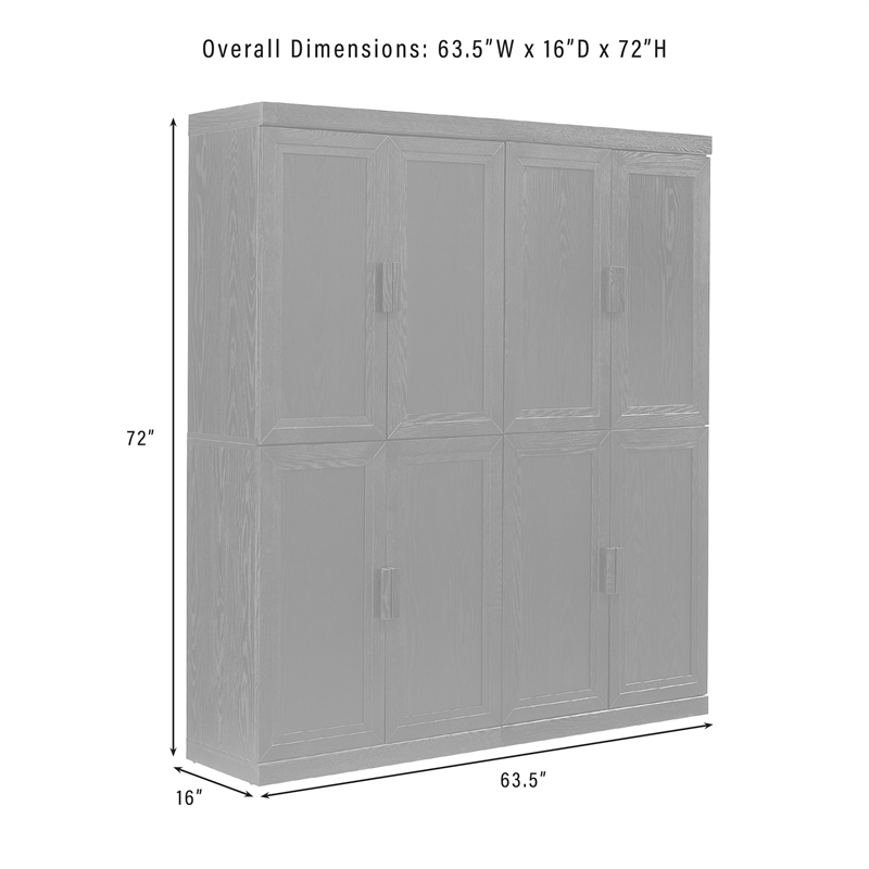 Crosley Furniture Essen 2Pc Kitchen Pantry Storage Cabinet Set in Black