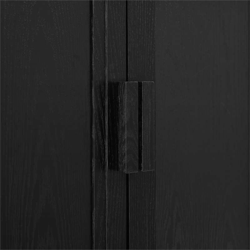 Crosley Furniture Essen 2Pc Kitchen Pantry Storage Cabinet Set in Black