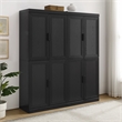 Crosley Furniture Essen 2Pc Kitchen Pantry Storage Cabinet Set in Black
