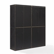 Crosley Furniture Essen 2Pc Glass Door Kitchen Pantry Storage Cabinet in Black