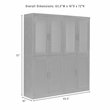 Crosley Furniture Essen 2Pc Pantry Storage Cabinet W/Glass Door Hutch in Black