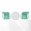 Crosley Furniture Azalea 3Pc Retro Outdoor Bistro Set in Aqua Gloss/White Satin