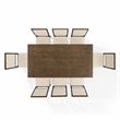 Crosley Furniture Joanna 9-Piece Dining Table Set in Dark Oak/Creme