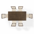 Crosley Furniture Joanna 7-Piece Dining Table Set in Dark Oak/Creme