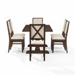 Crosley Furniture Joanna 7-Piece Dining Table Set in Dark Oak/Creme