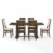 Crosley Furniture Joanna 7-Piece Dining Table Set in Dark Oak/Creme