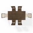 Crosley Furniture Joanna 7-Piece Dining Table Set in Dark Oak/Creme