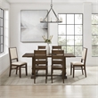 Crosley Furniture Joanna 7-Piece Dining Table Set in Dark Oak/Creme