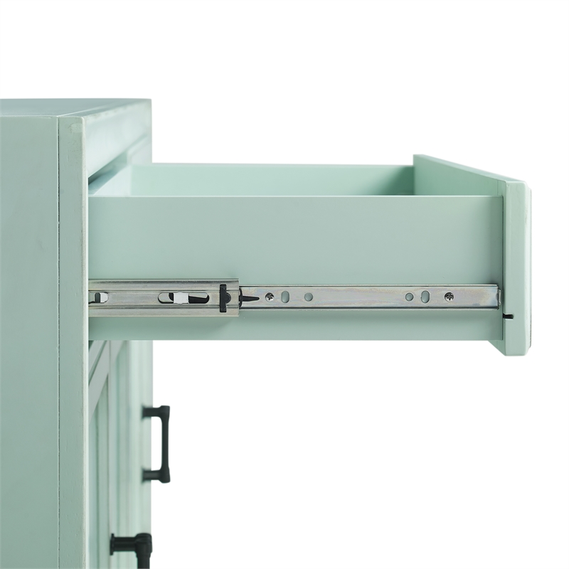 Crosley Furniture Tara 3-Piece Entertainment Center in Distressed Seafoam Blue