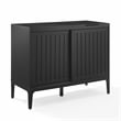Crosley Furniture Asher Record Storage Media Console in Matte Black