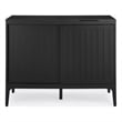 Crosley Furniture Asher Record Storage Media Console in Matte Black