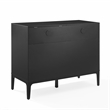 Crosley Furniture Asher Record Storage Media Console in Matte Black
