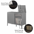 Crosley Furniture Asher Record Storage Media Console in Matte Black