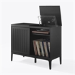 Crosley Furniture Asher Record Storage Media Console in Matte Black