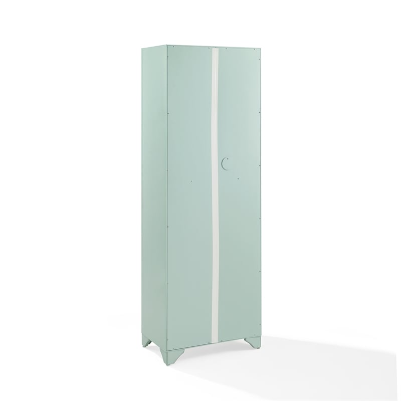 Crosley Furniture Tara Kitchen Storage Pantry in Distressed Seafoam Blue