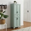 Crosley Furniture Tara Kitchen Storage Pantry in Distressed Seafoam Blue