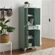 Crosley Furniture Tara Kitchen Storage Pantry in Distressed Seafoam Blue
