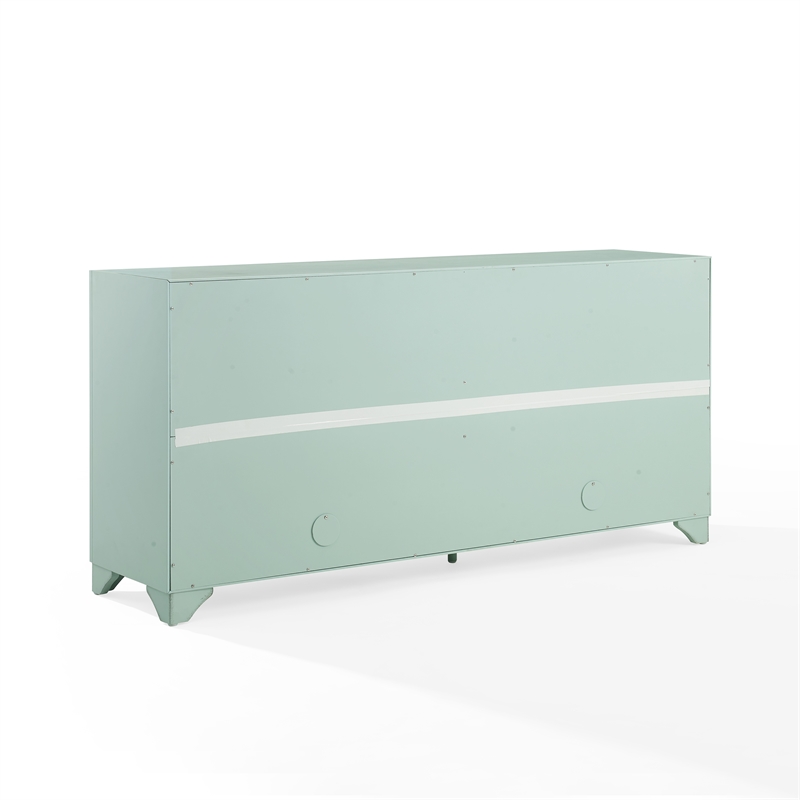 Crosley Furniture Tara Sideboard in Distressed Seafoam Blue
