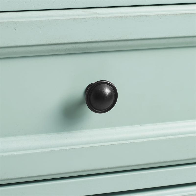 Crosley Furniture Tara 2Pc Kitchen Storage Pantry Set in Distressed Seafoam Blue