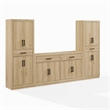Crosley Furniture Isla 3-Piece Sideboard And Pantry Set in Ash
