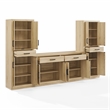 Crosley Furniture Isla 3-Piece Sideboard And Pantry Set in Ash