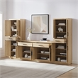 Crosley Furniture Isla 3-Piece Sideboard And Pantry Set in Ash