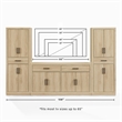 Crosley Furniture Isla 3-Piece Sideboard And Pantry Set in Ash