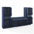 Crosley Furniture Isla 3-Piece Sideboard And Pantry Set in Navy