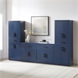 Crosley Furniture Isla 3-Piece Sideboard And Pantry Set in Navy