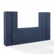 Crosley Furniture Isla 3-Piece Sideboard And Pantry Set in Navy