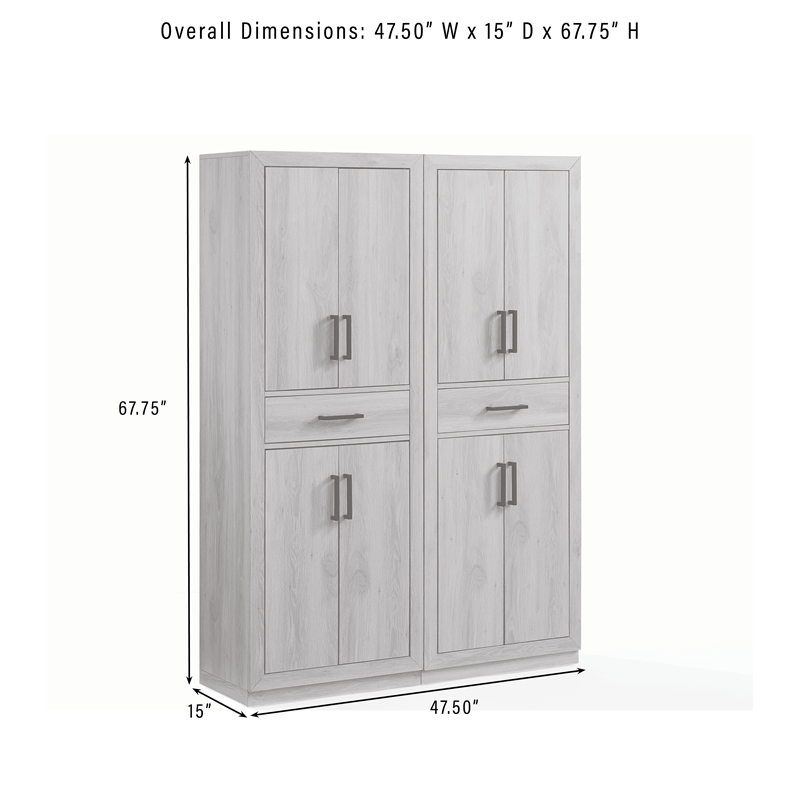 Crosley Furniture Isla 2-Piece Kitchen Storage Pantry Set in Navy