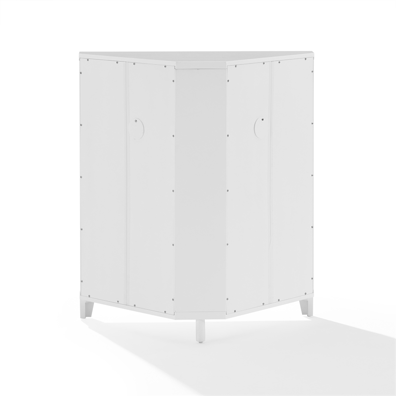 Crosley Furniture Roarke Stackable Corner Kitchen Storage Pantry in White