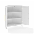 Crosley Furniture Roarke Stackable Corner Kitchen Storage Pantry in White