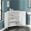 Crosley Furniture Roarke Stackable Corner Kitchen Storage Pantry in White
