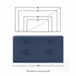 Crosley Furniture Isla Sideboard in Navy